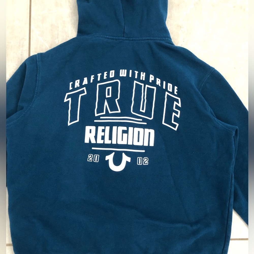 True Religion Y2K Blue Zip Up Hoodie